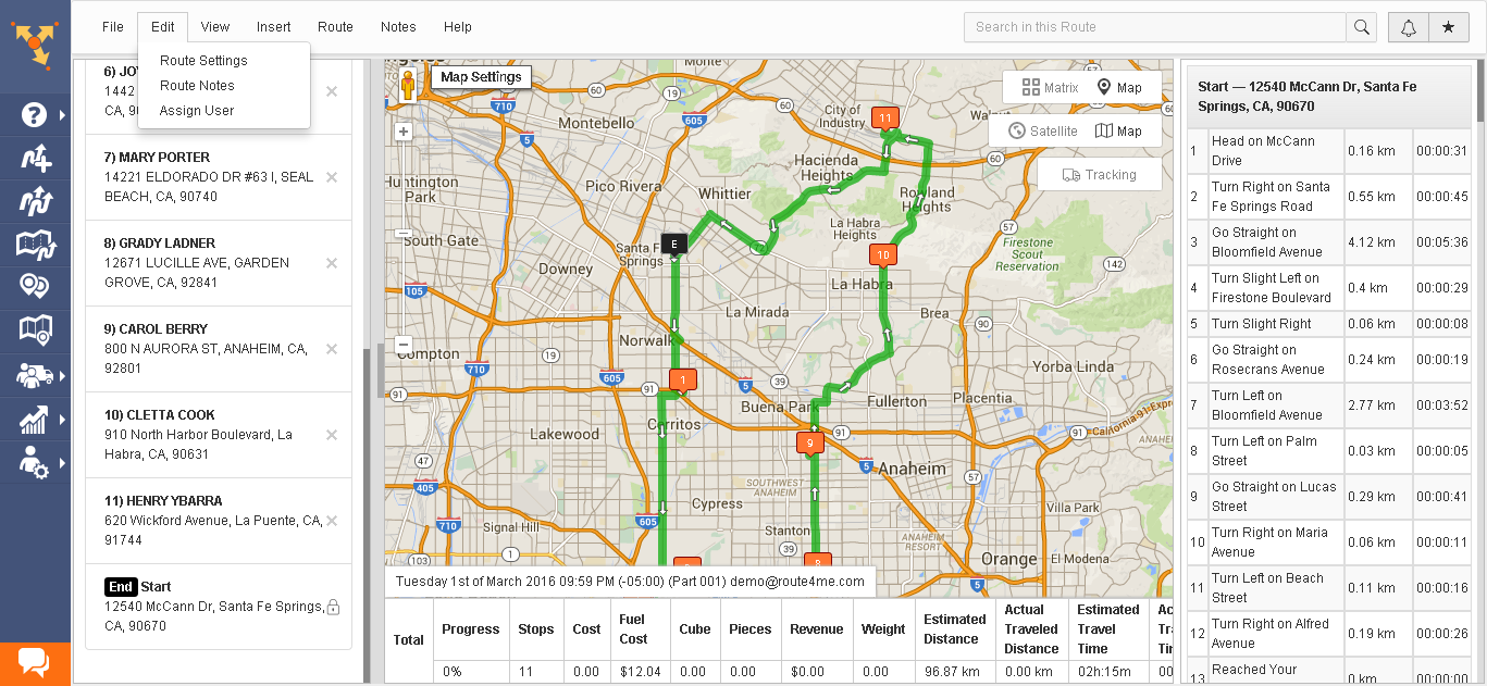 how to share route after optimization