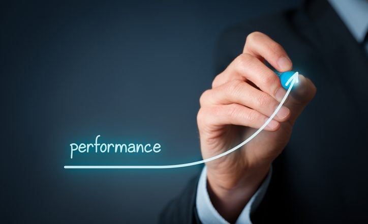 Manager (businessman, coach, leadership) plan to increase company performance.
