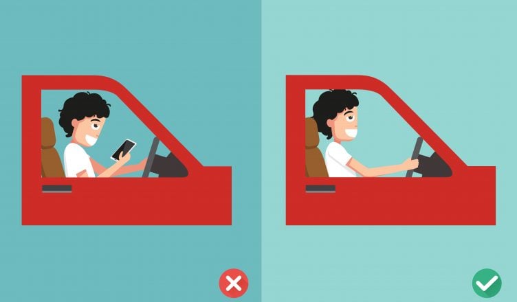 Say no to multitasking while on the driving seat.