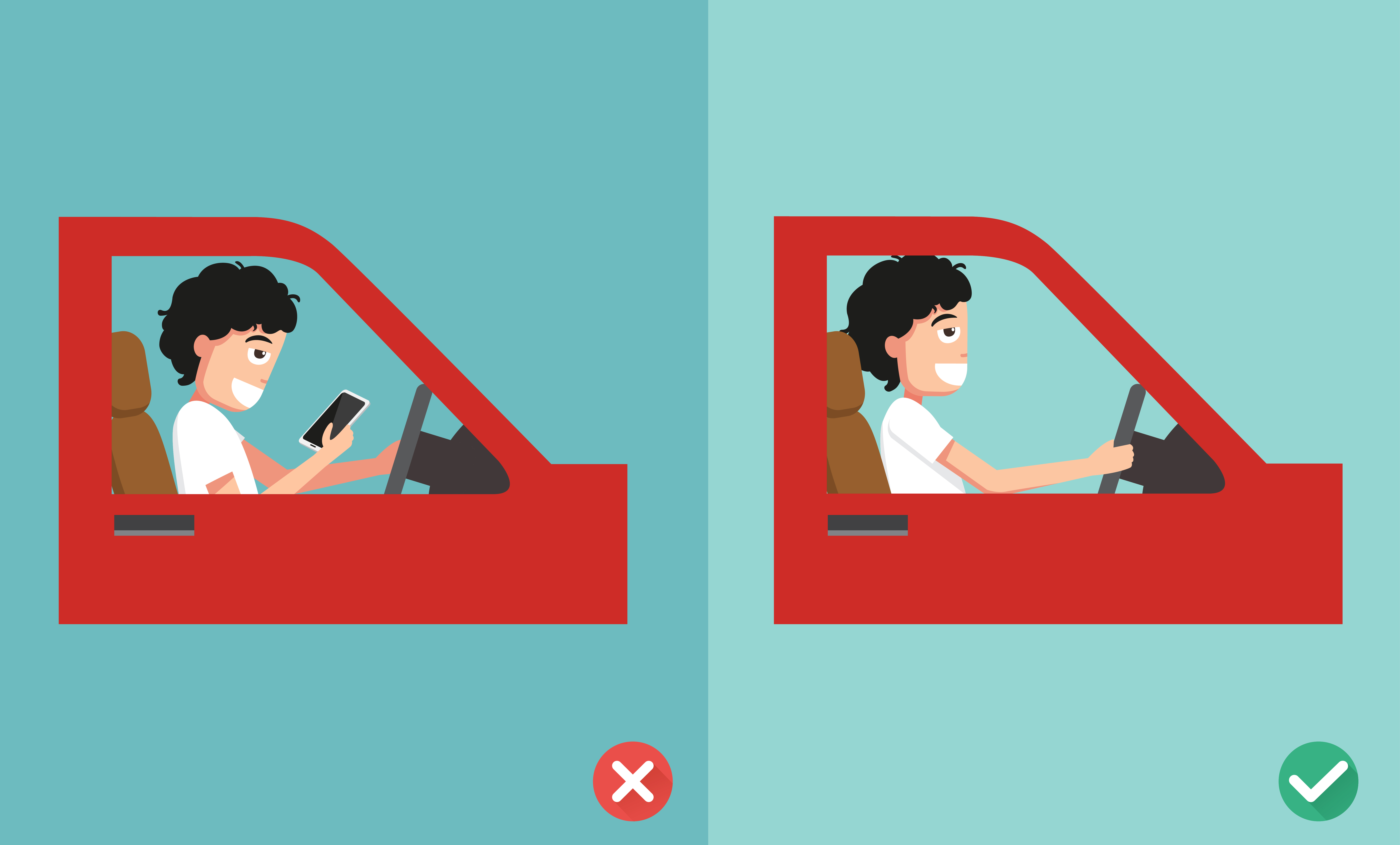 Say no to multitasking while on the driving seat.
