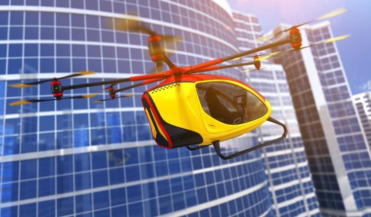 Flying drone taxi