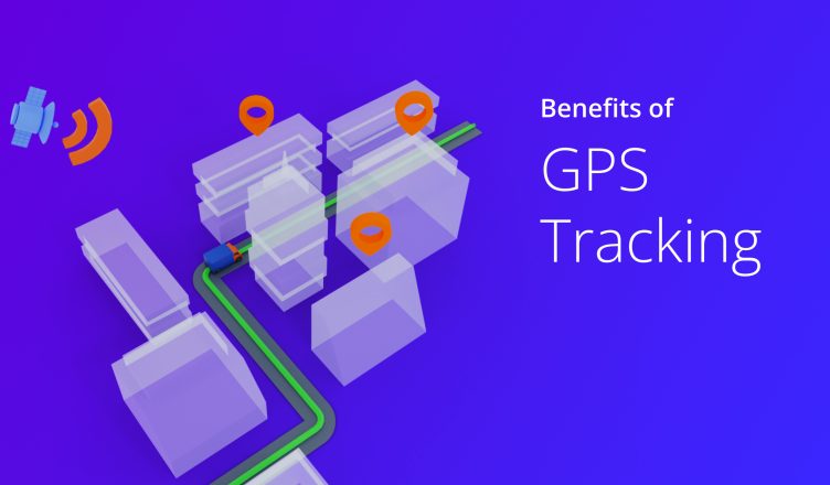 Benefits of GPS tracking written on blue background