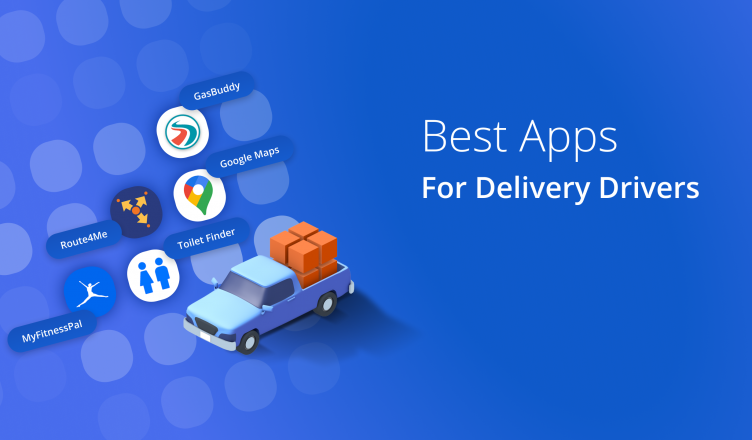 image depicting the top five apps for delivery drivers