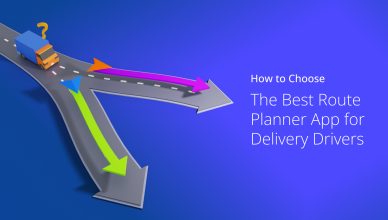 Conceptual representation of how to choose the best route planner app for delivery drivers