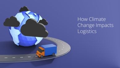 image depicting how climate change impacts logistics