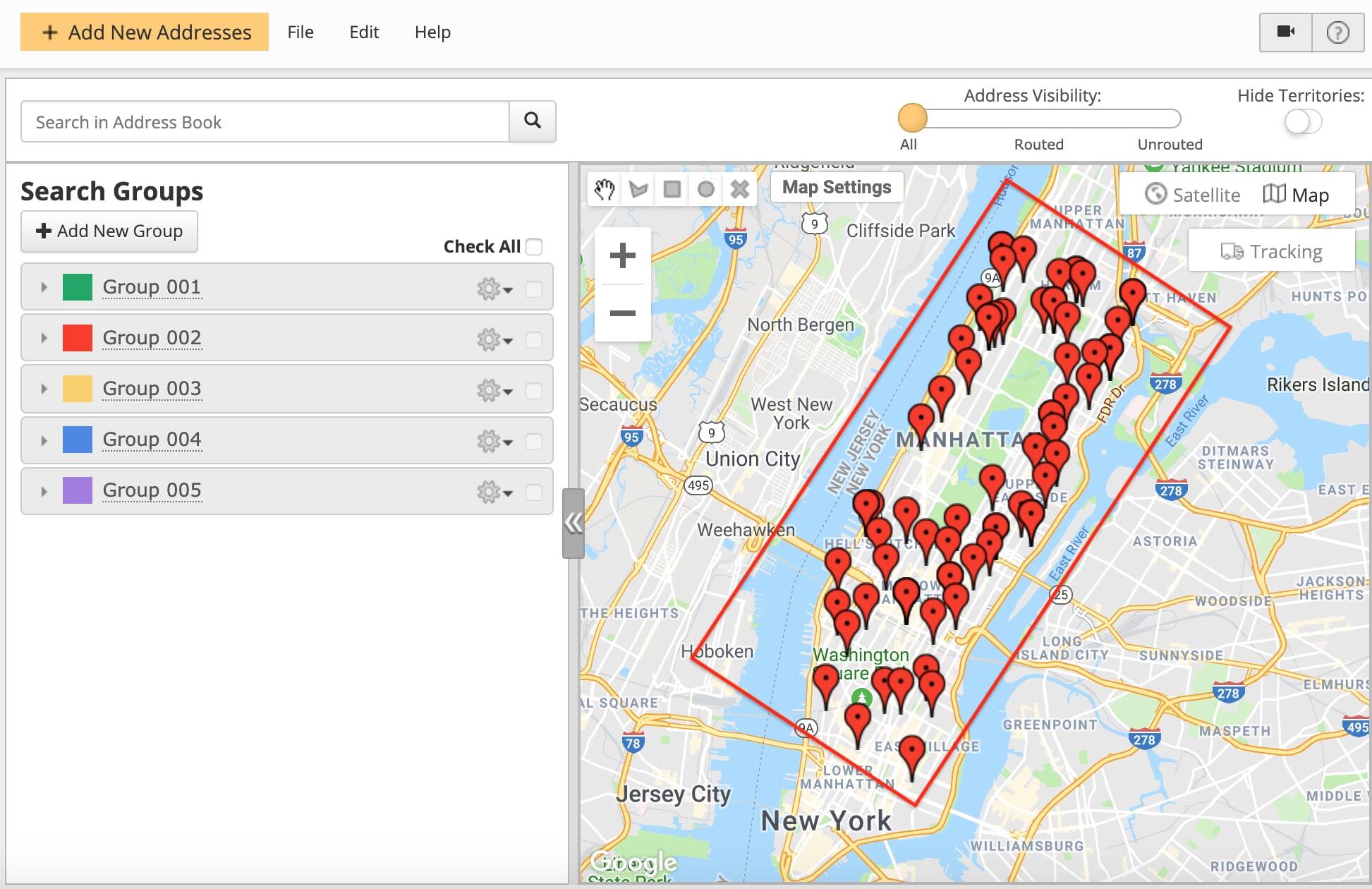 territory mapping and color coding