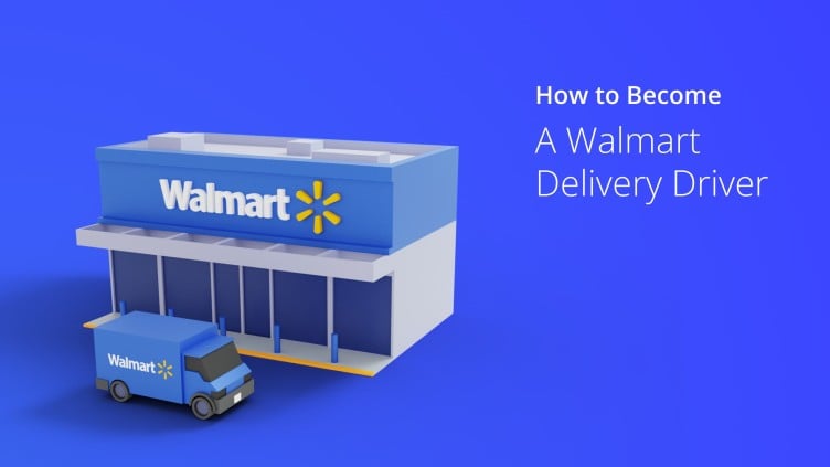 How to become a Walmart driver written on blue background