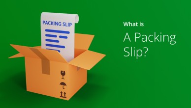 What is a packing slip written on green background