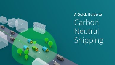 custom image showing the concept of carbon neutral shipping