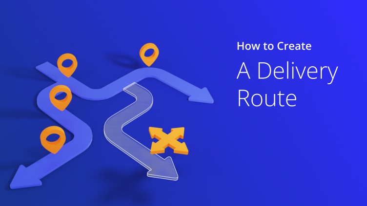 image displaying how to create a delivery route