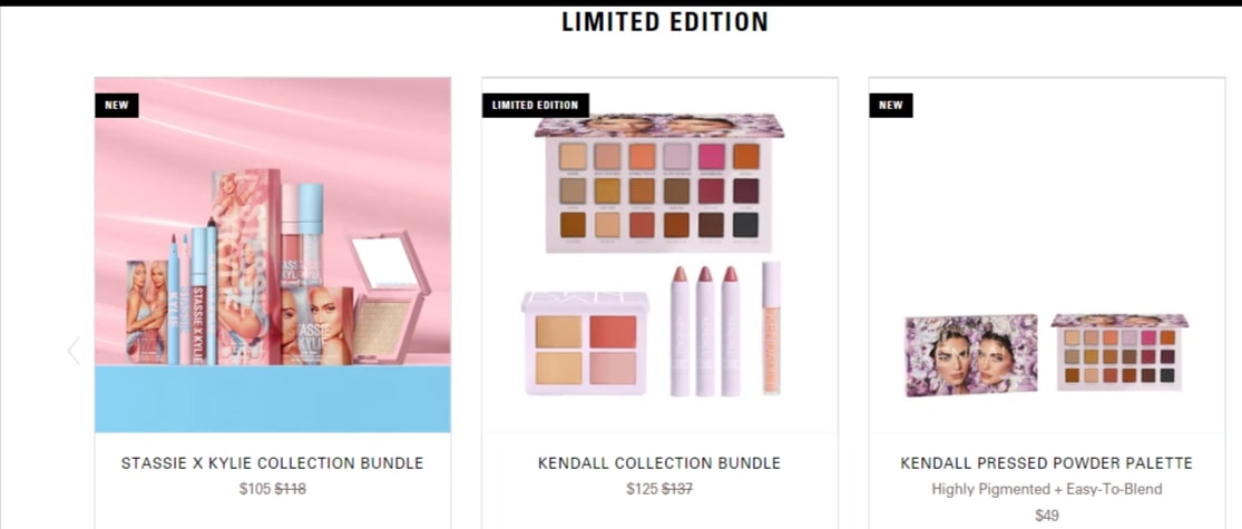 How kylie Cosmetics increase average order value with bundling offers