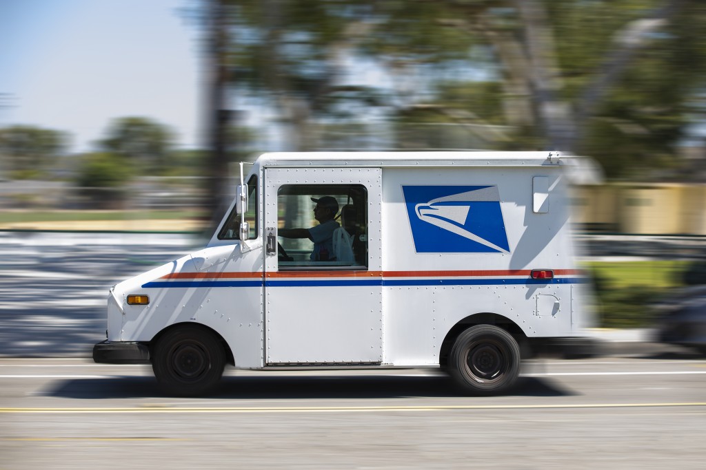 USPS Mail Truck Driving