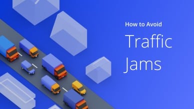 Concept of how to avoid traffic jams