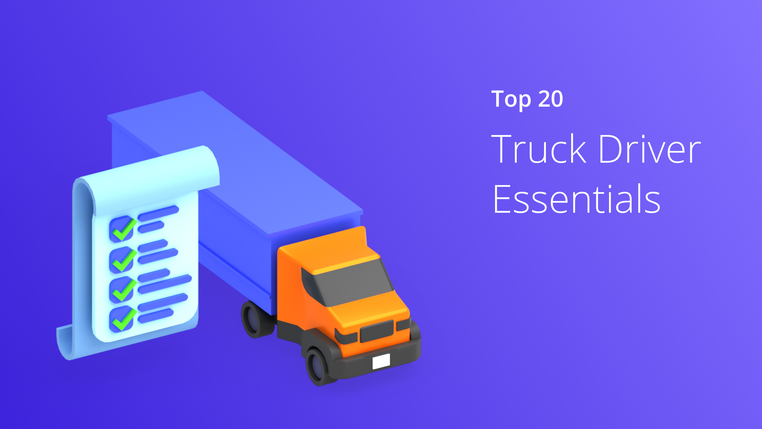 custom image top 20 truck driver essentials