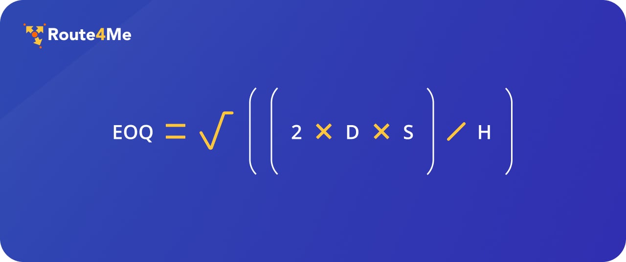 Image representation of the formula to calculate economic order quantity (EOQ)