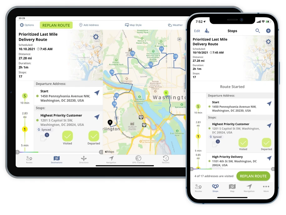 Infographic on the Dashboard features of Route4Me's dispatch management software