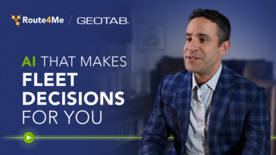 Geotab VP Mike Branch discusses AI-driven fleet decisions using their ACE platform, in Route4Me partner interview