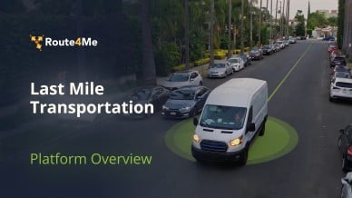 A white van drives on an optimized route - Last Mile Transportation Platform Overview