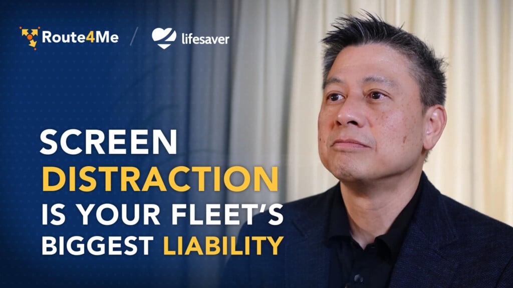 LifeSaver Mobile CEO Ted Chen discusses how screen distraction is the biggest fleet liability, in Route4Me partner video