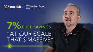 Frank Del Campo, Matthews Aurora, on saving 7% on fuel with Route4Me: "At our scale, that's massive."
