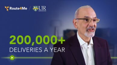 Merritt Woodward of University of Rochester Medical Center on scaling 850 daily deliveries with Route4Me.