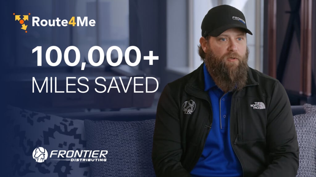 Frontier Distributing case study: 100,000+ miles saved with 10% growth using Route4Me route optimization software.