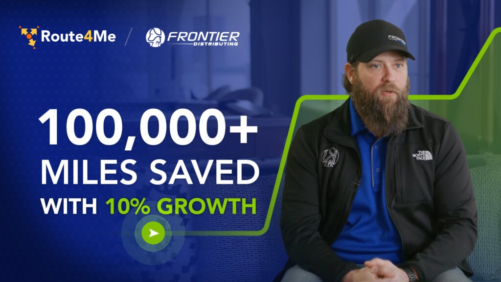 Frontier Distributing case study: 100,000+ miles saved with 10% growth using Route4Me route optimization software.