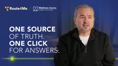 Frank Del Campo of Matthews International in a testimonial thumbnail titled "One Source of Truth. One Click for Answers."