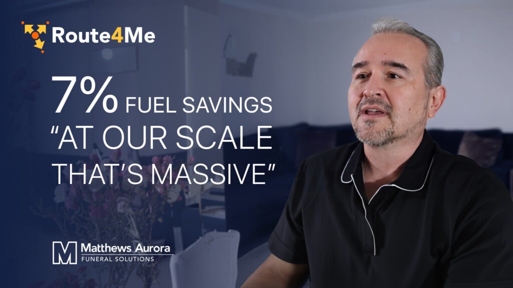 Frank Del Campo, Matthews Aurora, on saving 7% on fuel with Route4Me: "At our scale, that's massive."