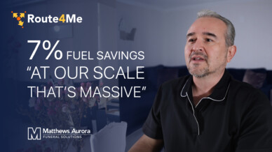 Frank Del Campo, Matthews Aurora, on saving 7% on fuel with Route4Me: "At our scale, that's massive."