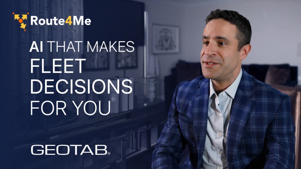 Geotab VP Mike Branch discusses AI-driven fleet decisions using their ACE platform, in Route4Me partner interview