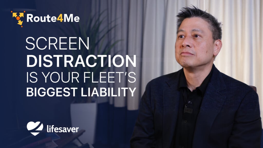 LifeSaver Mobile CEO Ted Chen discusses how screen distraction is the biggest fleet liability, in Route4Me partner video