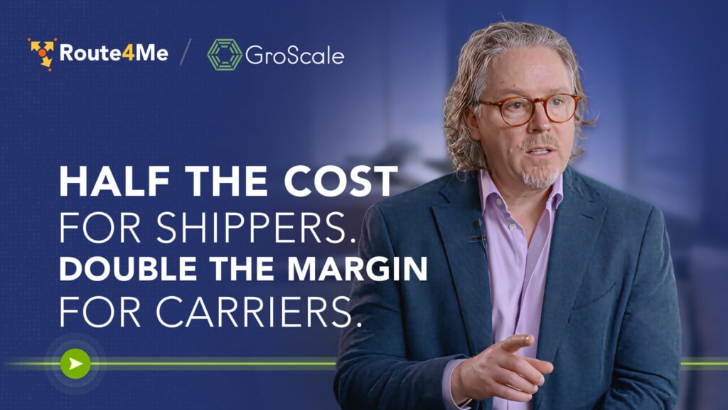 Chris Mittelstaedt, GroScale founder, speaking with Route4Me about cutting shipping costs for carriers.