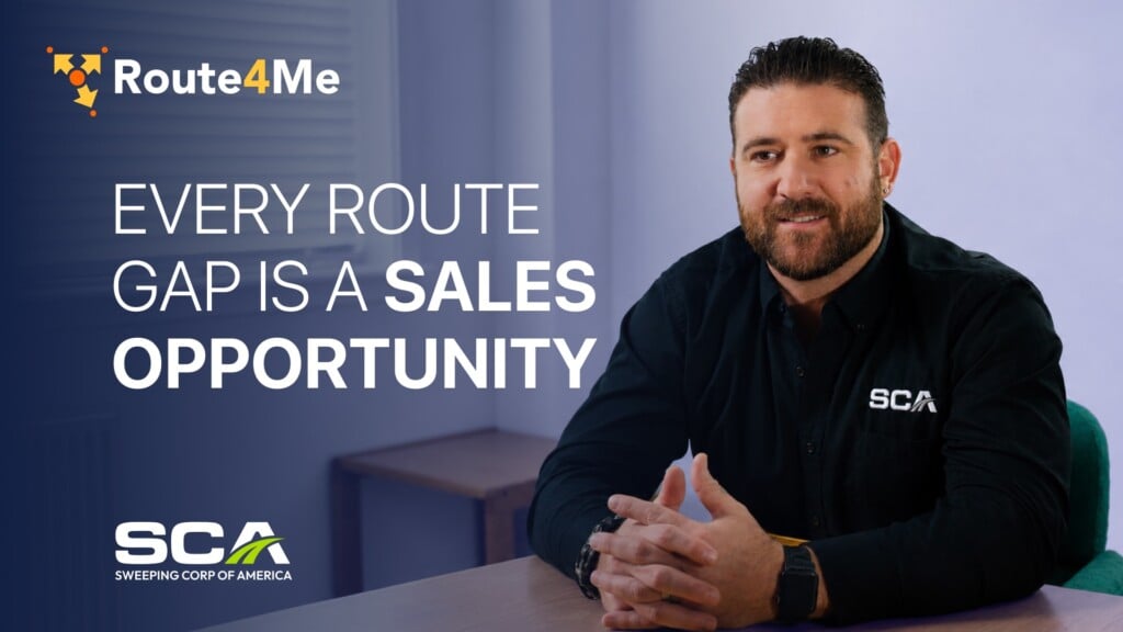 Dan McCarthy of SCA beside a Route4Me title: Every Route Gap Is A Sales Opportunity.