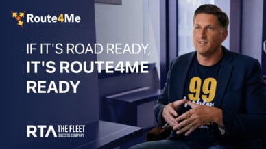Todd Parks of RTA beside a Route4Me/RTA title: "If It's Road Ready, It's Route4Me Ready."